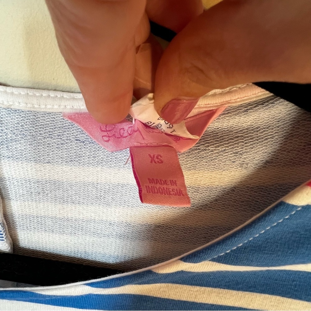 Lilly Pulitzer lena dress lapis blue tiki stripe size XS - Picture 6 of 10